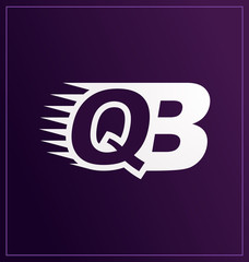 QB Two letter composition for initial, logo or signature