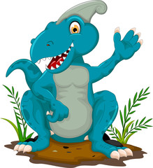 cute tyrannosaurus cartoon sitting for you design