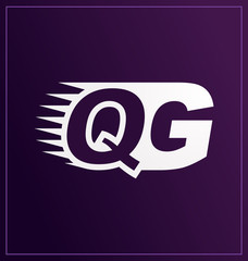 QG Two letter composition for initial, logo or signature