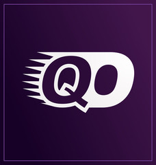 QO Two letter composition for initial, logo or signature