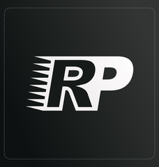 RP Two letter composition for initial, logo or signature