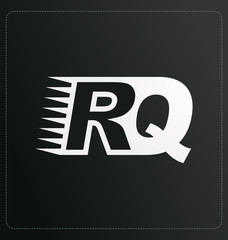 RQ Two letter composition for initial, logo or signature