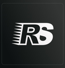 RS Two letter composition for initial, logo or signature