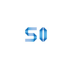 s0 initial simple modern blue 