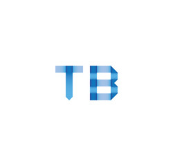 tb initial simple modern blue 