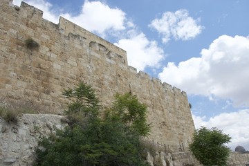 Fototapeta na wymiar Jerusalem Old City Wall Segment