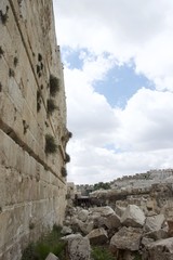 End of the Temple Wall in Jerusalem