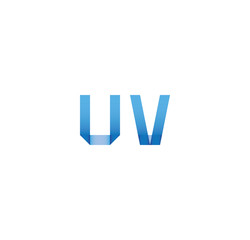 uv initial simple modern blue 