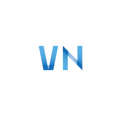 vn initial simple modern blue 