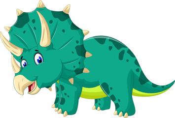cute Triceratops cartoon for you design © jihane37