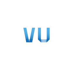 vu initial simple modern blue 