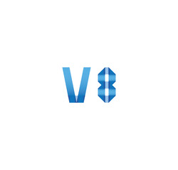 v8 initial simple modern blue 