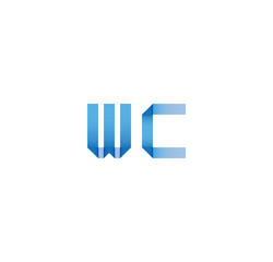 wc initial simple modern blue 