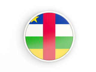 Flag of central african republic. Round icon with frame