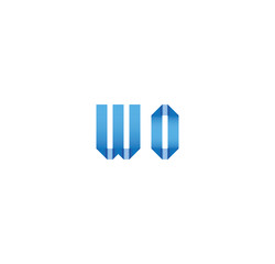 w0 initial simple modern blue 