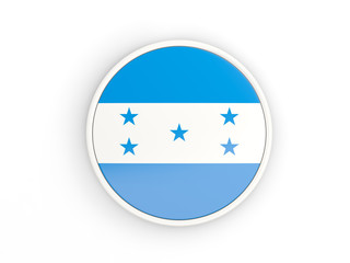 Flag of honduras. Round icon with frame