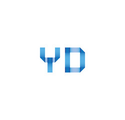 yd initial simple modern blue 