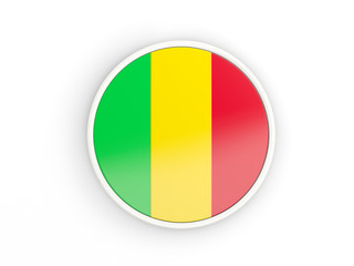 Fototapeta premium Flag of mali. Round icon with frame