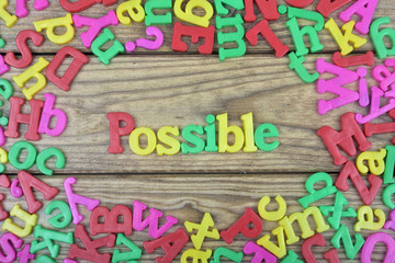 Possible on wooden table