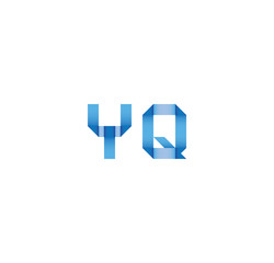 yq initial simple modern blue 