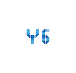 y6 initial simple modern blue 