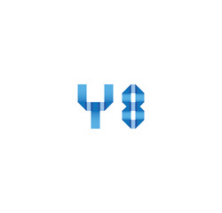 y8 initial simple modern blue 