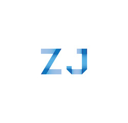 zj initial simple modern blue 