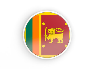 Fototapeta premium Flag of sri lanka. Round icon with frame