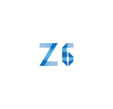 z6 initial simple modern blue 