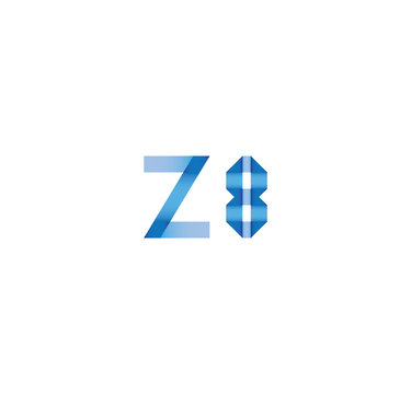 z8 initial simple modern blue 