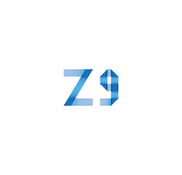 z9 initial simple modern blue 