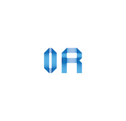0r initial simple modern blue 