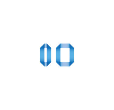 0o initial simple modern blue 