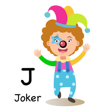 Alphabet Letter J-joker,vector