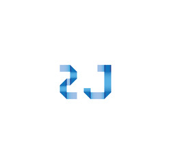 2j initial simple modern blue 