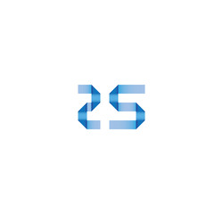 2s initial simple modern blue 