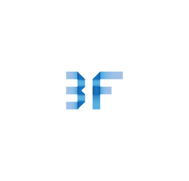 3f initial simple modern blue 
