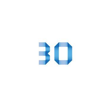 3o initial simple modern blue 