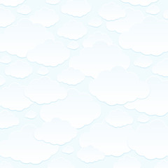 Paper clouds on a blue background. Eps 10.