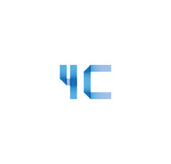 4c initial simple modern blue 