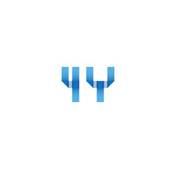 4y initial simple modern blue 