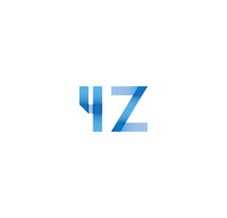 4z initial simple modern blue 