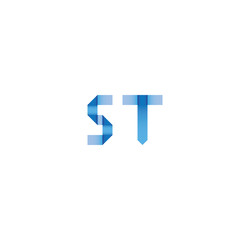 5t initial simple modern blue 