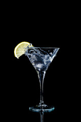 Vermouth cocktail in martini glass