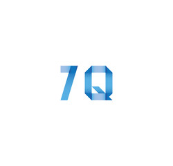 7q initial simple modern blue 