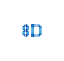 8d initial simple modern blue 