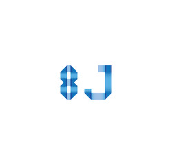 8j initial simple modern blue 