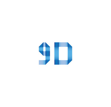 9d initial simple modern blue 