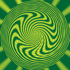 Spiral Yellow Green Background
