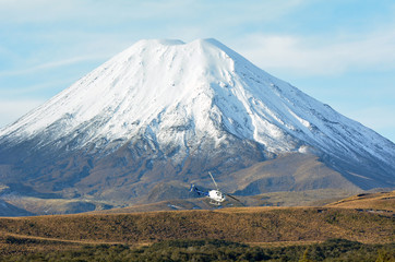 Helicopter fly around Mount Ngauruhoe in Tongariro National Park